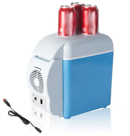 Wizvox Mini Nevera PortáTil, 7.5l,Coche 12v,Bajo Ruido Nevera TermoeléCtrica, Con FuncióN De Enfriamiento Y CalefaccióN Nevera Para Camion, Para Todos Los VehíCulos De 12v