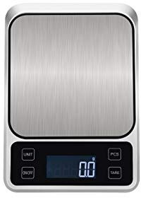 Lancoon Digitale Reisewaage 10kg/1g Küchen-Digitalwaage Hohe Genauigkeit und Präzision Multifunktionswaage Schmuck Labor Pulverwaage Hintergrundbeleuchtung LCD-Anzeige(Inklusive Batterien)