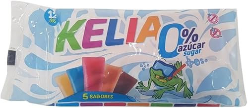 Polos Flash Kelia SIN AZUCAR - 60 Unidades de Flash - Polines Flax Sin Azucar - 5 Sabores: Fresa, Cola, Naranja, Limon y Frambuesa - Polos Kelia Sin Azucar