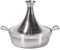 Moroccan Tagine Cooking Pot,Stainless Steel Non Stick Moroccan Casserole with 2 Handles,Large Moroccan Cooker Handmade Tagine Pot with Cone-Shaped Lid(Black,22cm)