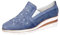 Schuhe Sneakers Leinenschuhe Damen Geschlossene Damenschuhe, Strass-Slipper, Damen-Slipper, Flache Keile, Freizeitschuhe, Sneakers Schuhe Damen Ballerina Damen Damen Espadrilles (Blue, 43)