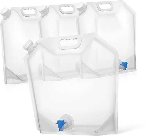 POPETPOP 4 Pcs Folding Jug Foldable Water Bottles Drink Containers Camping Water Storage Jug Travel Water Jugs Water Bag with Spout Outdoor Accessories Outdoor Camping Accessories Kettle Pe