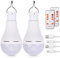 2 Stück LED Glühbirne aufladbar USB Rechargeable Light Bulb with 5 Light Modes,Fernbedienung Zeitgesteuert, mit Haken Tragbar USB Wiederaufladbar Glühbirne für Wandern Garten Outdoor Angeln Grillen