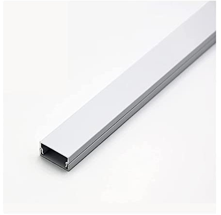 Quadratischer Kabelkanal aus Aluminium, selbstklebend, für Zuhause, Büro, 1 m lang, weiß, 30 x 15 mm