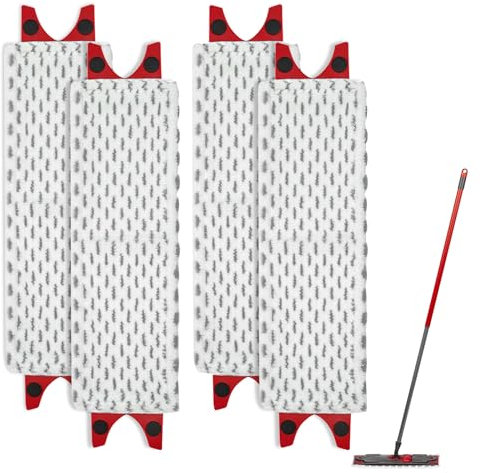 4 Stück Bodenwischer Ersatzbezug für Vilada Set 46x13.5cm Wischmopp Ersatzbezug für Vilada Ultramax/UltraMax Plus/Easy Wring UltraMax Mikrofaser Wischbezug Ersatzteile für Flecken Boden