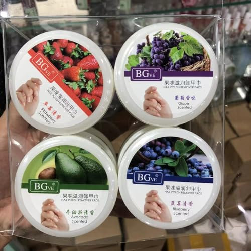 Nail Polish Remover Pads in Box,32PCS Red Nail Varnish Remover Wipes,Strawberry Lint Free Wipes for Nails,Travel Portable Nail Polish Remover Pads (One Size, Strawberry)