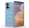 ILING Case for Motorola Moto G85 5G, Shockproof Wave Pattern and Airbag Design Soft Liquid Silicone Skin Feel Frosted TPU Bumper Ultra-thin Phone Case Cover (Light Blue)