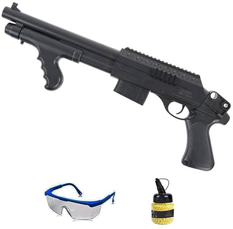 Saigo 0681 Feder (6 mm) | Softair-Schrotflinte Kaliber 6 mm + Flasche + Schutzbrille | Airsoft Starter Pistole