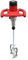 Konfiur 2800W Doppel Rührwerk, 6 Gang Handrührwerk 0-390rpm Betonmischer 220V-50Hz Mörtelrührer, Für Ölfarbe, Zement, Druckfarbe, Mörtel (Grün) (Rot)
