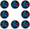 Sammys Shirt Store 96 Stück Aufkleber 4cm rund We Are The Future blau rot AFD Sticker Sparpack gut haftend Aktiv Werden 4 cm