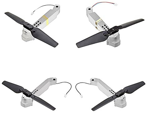 Szwaldaper 4 STÜCKE RC Quadcopter Ersatzteile Achsenarme Mit Motor Propeller Racing Drone Rahmen Teile Ersatz Zubehör, for Eachine, E58 FPV Drohnenarm mit Motorhalterung(Sliver Combo)