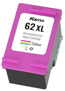 kamo 62XL (1x Farbe) Multipack Druckerpatronen Kompatibel mit HP 62 62 XL - für OfficeJet 200 250 5740 5742 5744, Envy 5540 5542 5543 5544 5545 5546 5547 5548 5640 5642 5644 5646 7640