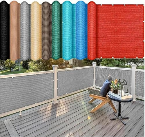 ZHJSHOU Filet d'Ombrage Gris Rectangulaire HDPE Respirant - Filet de Protection Balcon Solaire avec Oeillets pour Terrasse, Serre et Jardin - 90% UV -Tailles:2.2mx3m