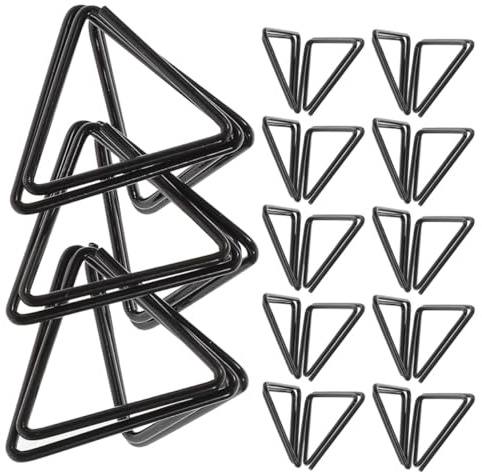 OSALADI 36 Stück Teiliges Memo Clips Dreieck Form Kleine Schwarze Büroklammern aus Multifunktionale Tischkartenhalter für Hochzeit Notizen Fotos und Tischdeko