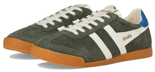 Gola Mens Elan, Dark Khaki/Off White/Sapphire, 10.5