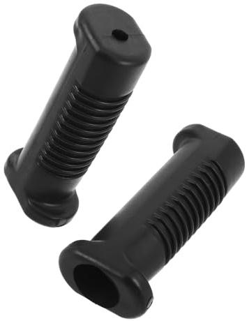 Rutschfeste Krückengriffe als Ersatz für Rollstuhlgriffe 25mm Pvc | 1 Paar Schwarze Handgriffe, Ergonomische Form für Rollstuhl, Knie Rollator und Transportstuhl Zubehör