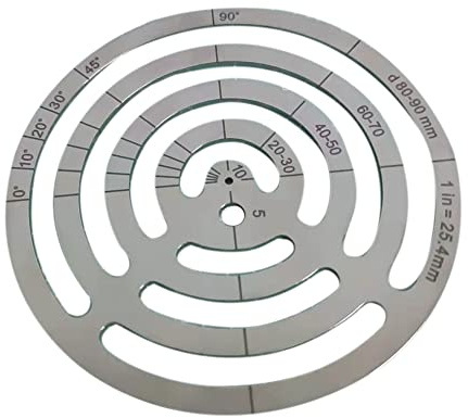 NIZEAMI Leder Werkzeug Teile Ecken Lineal Metall Konzentrische Kreise Schablone Runder Leder Ecken Stanzer
