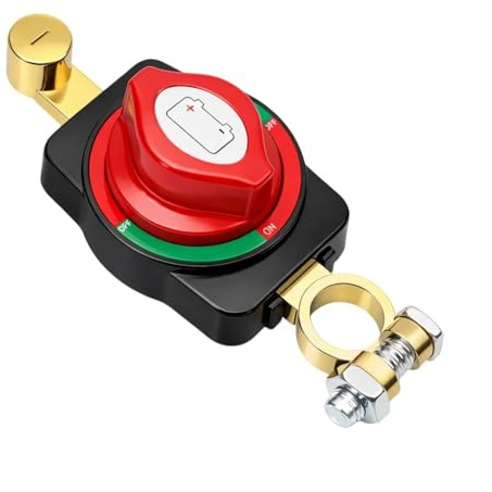 Interruttore Stacca Batteria 12V–48V 300A, Sezionatore Impermeabile per Auto, Camper, Barca, Yacht, Moto, Camion e Caravan, Interruttore Principale Batteria Sicuro e Affidabile