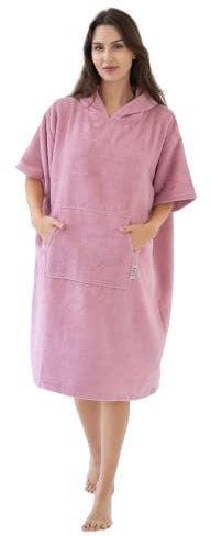 Badeponcho Herren Damen, Duschponcho Sauna Strand, Saunahandtuch Bademantel | Umziehponcho für Schwimmbad & Freibad – praktische Alternative zum Morgenmantel