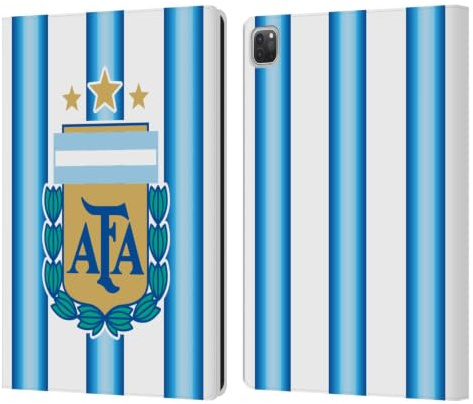 Head Case Designs Offizielle Argentina National Football Team Haus 2026 Wappen-Set Leder-Wallet-Hülle Kompatibel mit Apple iPad Pro 12.9 2020/2021/2022