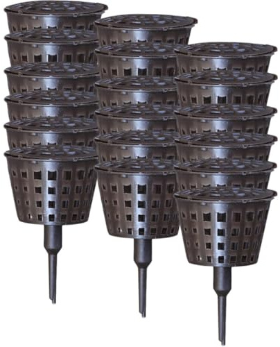 Roleader 20pcs Fertilizer Basket with Lid Reusable Plastic Coffee Portable Holder for Bonsai, Hanging Baskets, Balcony Flowers and Home Plants