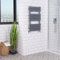 Warmehaus Designer Bathroom Flat Panel Heated Towel Rail Radiator - 800 x 450 mm Sand Grey