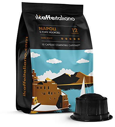 FRHOME - Caffitaly 6,8 x 100 Càpsulas compatibles - Il Caffè Italiano - Mezcla Napoli Intensidad 12