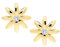 My Gold Damen & Mädchen Blumen Ohrringe Echtes Gelbgold 375 Gold (9 Karat) Mit Zirkonia 6mm Flory O-07839-G601-CZC