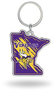 Rico Industries NFL Minnesota Vikings State Shape Schlüsselanhänger 5,1 x 7,6 cm