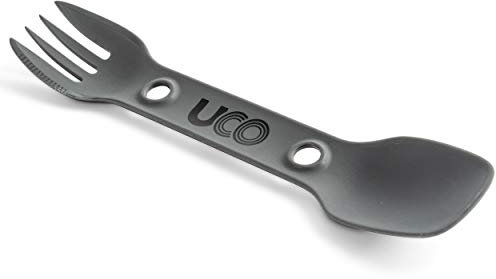 UCO Utility Spork 3-in-1 Combo Spoon-Fork-Knife Utensil Only - No Tether, Charcoal, One Size