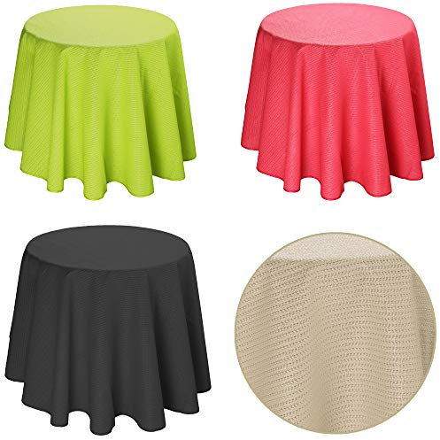Quinnyshop Garten-Tischdecke Wetterbeständig Waschbar Wutschfest ca. 130 x 160 cm Eckig PVC, Schwarz