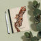 Matabooks, nachhaltige und vegane Notizbücher A6 aus Graspapier, Steifbroschur Dahara, 108 blanko Seiten, Natur, Handmade, Made in Germany (Giraffe love)