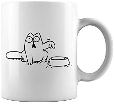 Ceramic Funny Mug SIMONS CAT 11oz White Coffee Mug Ceramic Personalised Coffee and Tea Cup Engagement Gift ABCDE0066