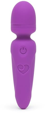 Lovehoney Purple Ignite 20 Function Mini Wand Vibrator - Silicone - Gifts for Women and Couples - Waterproof & USB Rechargeable