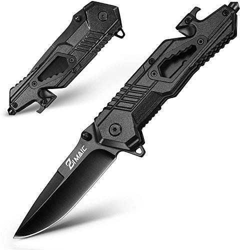 ZIMAIC Taschenmesser Klappmesser Einhandmesser Outdoor Messer Survival Messer für Outdoor Camping