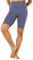 LAPASA Damen Sportshorts Taschen Kurz Leggings Yoga Shorts Hoher Bund L52A1 (Ohne Taschen: Stahlblau, L)