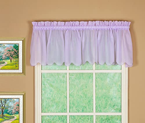 Today's Curtain Emelia Voile-Volant, 35,6 cm, Flieder, 152,4 x 35,6 cm (B x L)