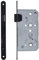 ToniTec Einsteckschloss Bad Kl.3 schwarz WC Türschloss Stulp 235 x 20 mm Dornmaß 55 mm Einsteckschloss WC DIN rechts