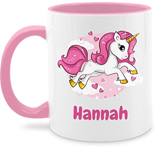 Tasse Tassen 325ml - Einhorn Name I Unicorn I Einhörner - 325 ml - Rosa - einhornbecher einhorntasse unicorns kindertasse mädchen einhorntassen einhörnern mug tasse+personalisiert einhorn-tasse