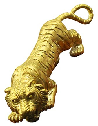 Operitacx Tiger-briefbeschwerer Glückwunsch Auto Dash Figur Chinesische Sternzeichen Spielzeug Sammlerfiguren Mikro-gartenstatue Statuen Feng Shui Klein Büro Kupfer Tier Weihnachten