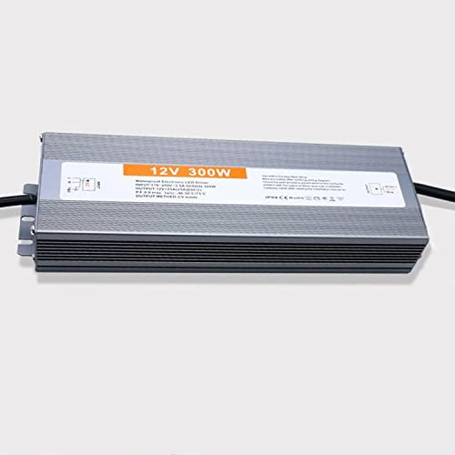 LED Trafo 12V 300W, AC170-250V zu DC12V LED Netzteil Schaltnetzteil, Industrielle Spannungsregulierung am Ausgang Konverter, IP67 Wasserdicht Netzteiladapter Transformator für LED Streifen Beleuchtung