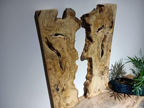 skilled hands Wurzelholzplatte aus Olivenholz für DIY Epoxid-Flusstisch, bereit für Harz, gereinigte Platte (6)