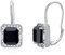 Ohrringe Onyx Schwarz 925 Sterling Silber Klassische Brisur Ohrringe 9 * 8 mm Stein Achat Ohrringe für Frauen