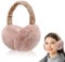 mizikuu Winter Ohrenwärmer Damen, Ohrenschützer Warme Faltbare Earmuffs Einstellbare Ohrabdeckungen Plüsch Ohrenmuscheln Kälteschutz Winterzubehör für Frauen Mädchen Faw