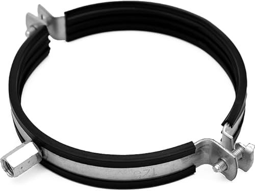 H&C VENT Abrazaderas Metalicas Para Tubos de Conducto Ø 250 mm con Junta de Goma Inserto │ Sargentos de Apriete │ Soporte Redondo para Escape de Conductos │ Para Tubo PVC, Metal, Plástico, Aluminio