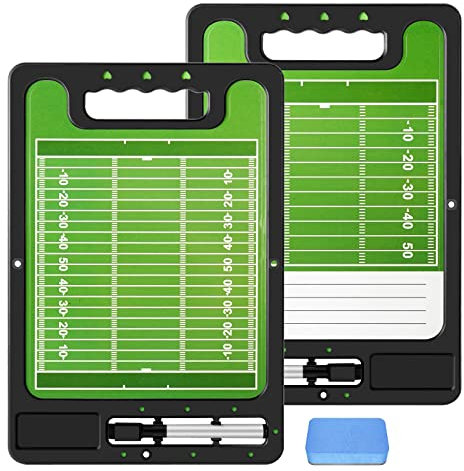 RoseFlower Planche d'entraîneur de rugby, facile à nettoyer, double face, tableau tactique de rugby, tableau blanc avec marqueur, gomme, stylo – Équipement d'entraînement d'articles de sport