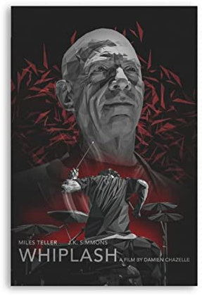 Leinwand Bilder Kunst Senza Cornice Canvas Whiplash Movie-style Poster Canvas Wall Art Room Pictures for Bedroom Gifts Decor 50x70cm