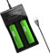 3.7V 3600mAh wiederaufladbarer Akku Ladegerät Flachdach Batterien für Taschenlampe,Kamera,kleinen Lüfter,Türklingel (2er-Pack)