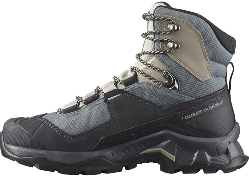 Salomon Damen Quest Element Gore-Tex Wasserdicht Neutral Leder Wanderstiefel, Ebenholz/Stormy Weather/Rainy Day, 39 1/3 EU