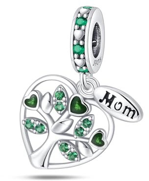 LNQOBU Charm Bead Ciondolo Donna Argento Sterling 925 è Adatto a Bracciali e Collane da Donna